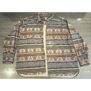 Cabela's Shirt Mens size 2XLT Chamois Button-up Deer Skin Soft Aztec Print